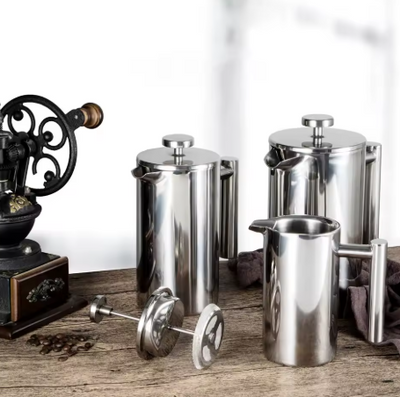 NordicBrew™ Kaffepresse i rustfritt stål – 350ml / 800ml / 1000ml